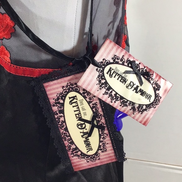 Kitten D’Amour Bossa Nova red roses midi dress NWT 16 - Picture 7 of 16